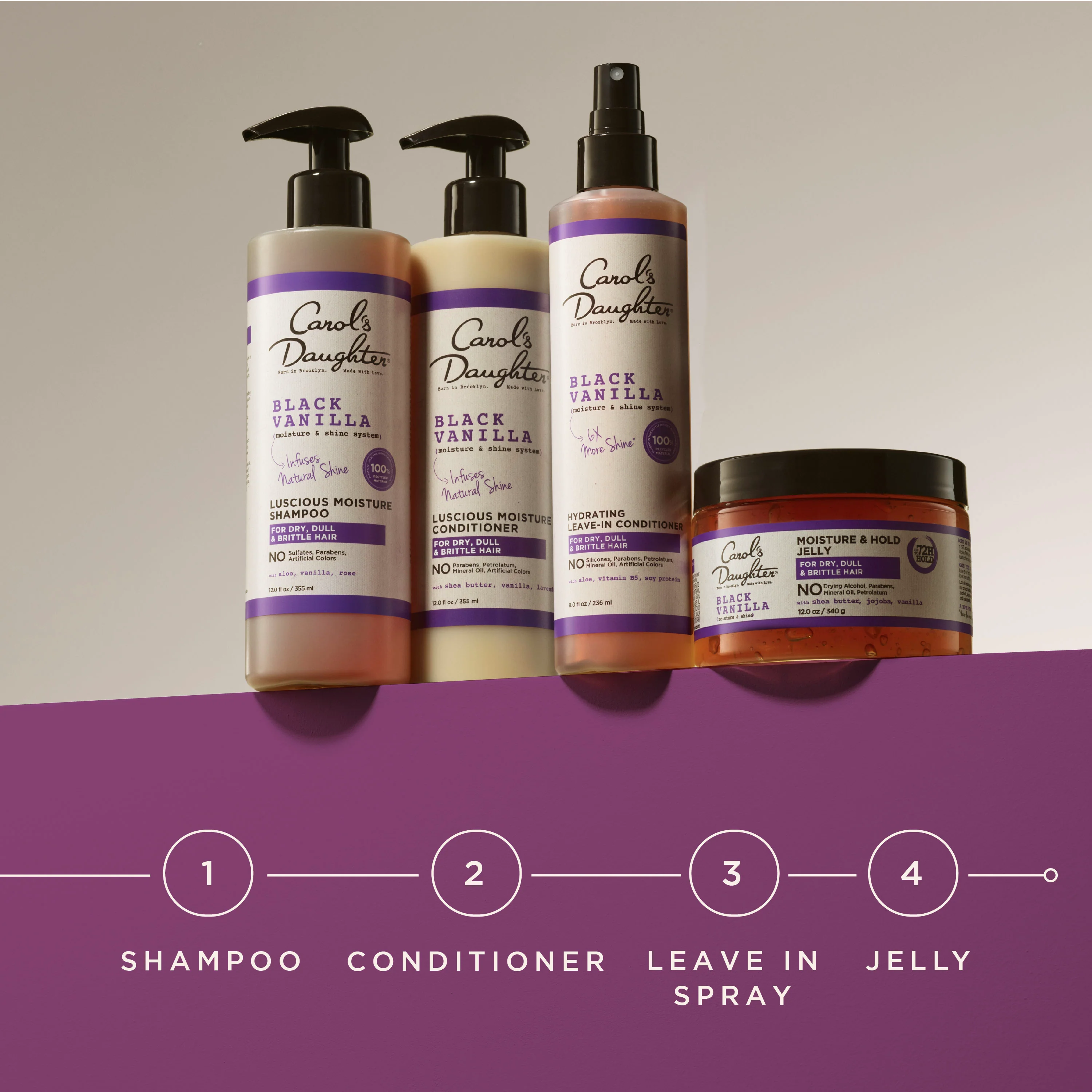 Black Vanilla Moisture & Shine Sulfate Free Shampoo - Image 9