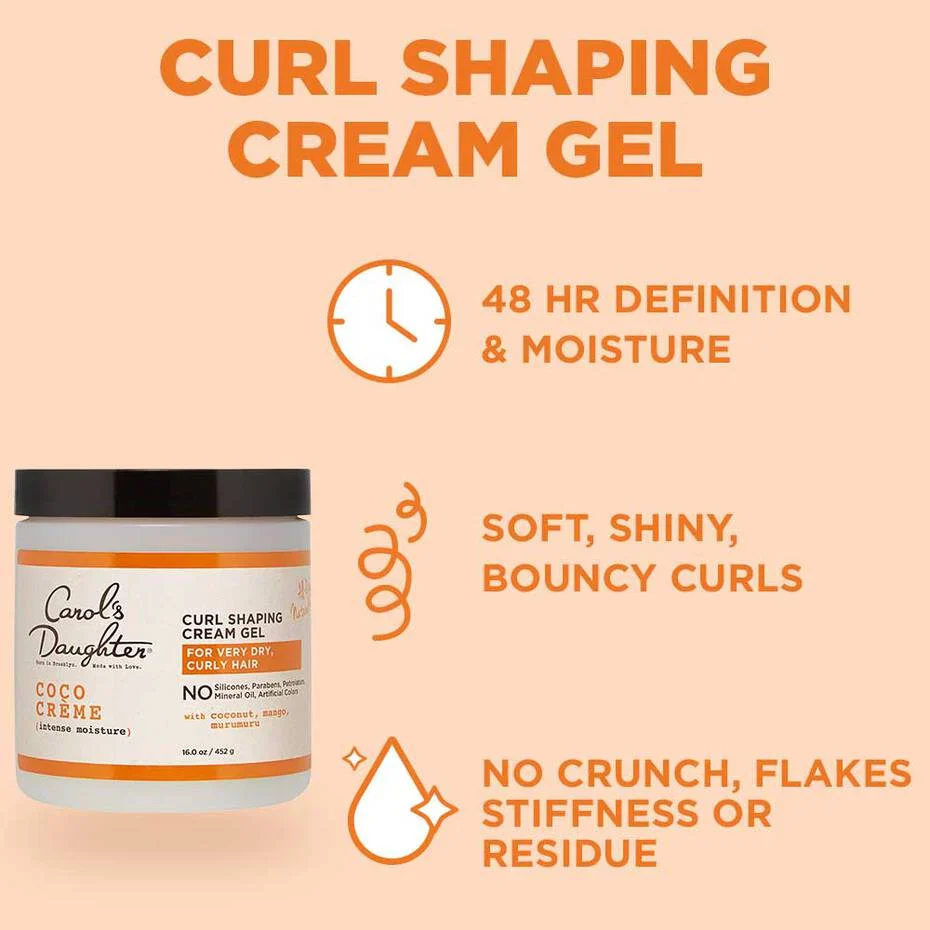 Coco Crème Curl Shaping Cream Gel with Coconut Oil - Image 4